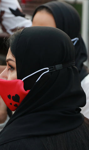 Image of 5pcs Scarf (Hijab) Mask Extender - Dr.Shark (3Black & 2White)