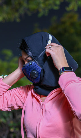 Image of 5pcs Scarf (Hijab) Mask Extender - Dr.Shark (3Black & 2White)